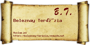 Beleznay Terézia névjegykártya
